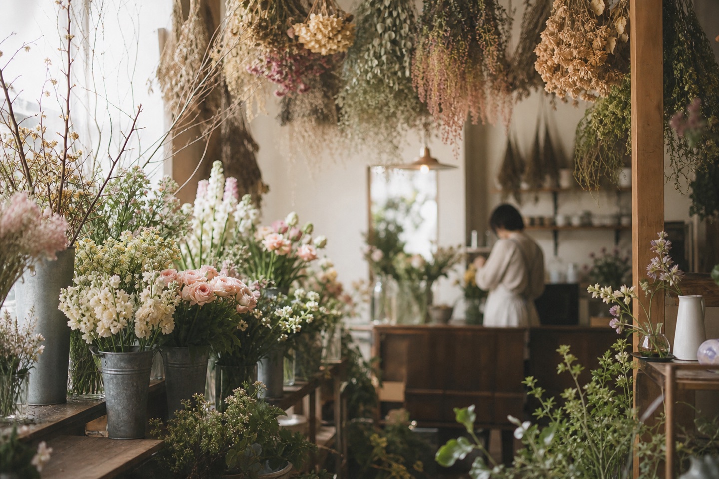 店舗・受付の定期装花の実例
